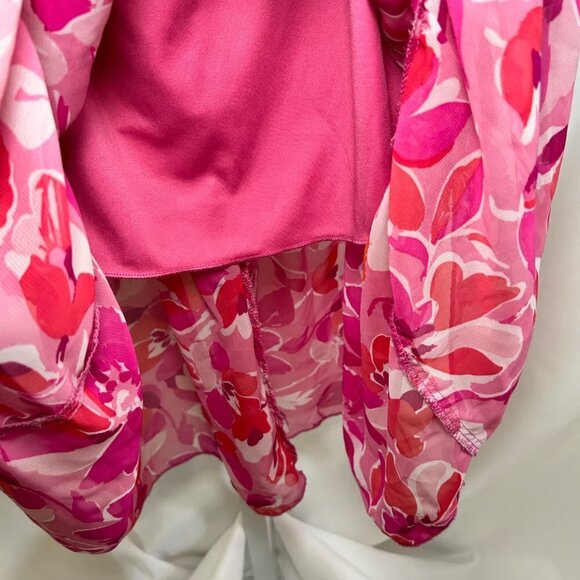 Kate and Lily Size 10 Flowy Pink Floral Tropical Maxi Dress Romantic Boho - Picture 12 of 13